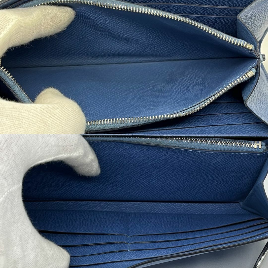 HERMES - エルメス ケリーウォレット ロング C刻印 セレスト HERMES - エルメス ケリーウォレット ロング C刻印 セレスト