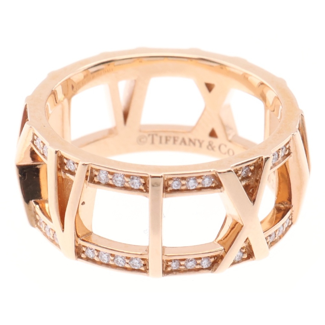 TIFFANY&Co ティファニー アトラス オープン リング ダイヤモンド Au750 D0.21ct #13 指輪 ピンクゴールド アクセサリー ジュエリー