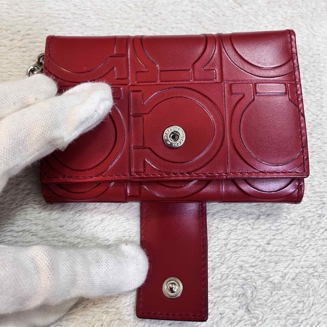 Salvatore Ferragamo - 美品 フェラガモ 二つ折り 小銭入れ パス Salvatore Ferragamo - 美品 フェラガモ 二つ折り 小銭入れ パス
