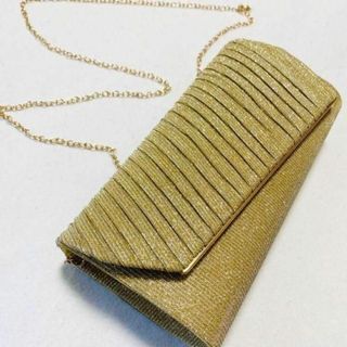 ゴールド パーティーバッグ チェーン付クラッチバッグ 結婚式 ゴールド パーティーバッグ チェーン付クラッチバッグ 結婚式