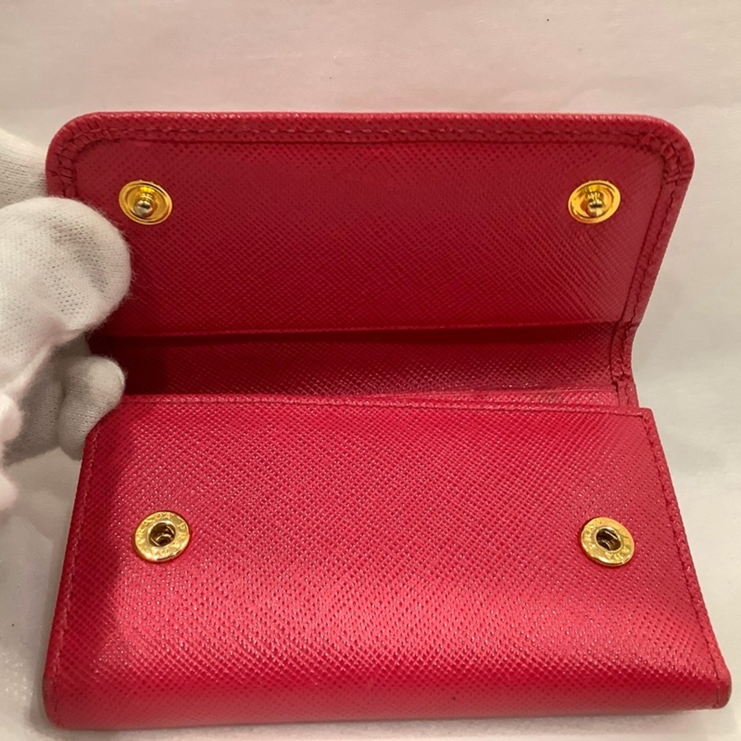 PRADA - PRADA プラダ 6連 キーケース 1PG222 ピンク PRADA - PRADA プラダ 6連 キーケース 1PG222 ピンク