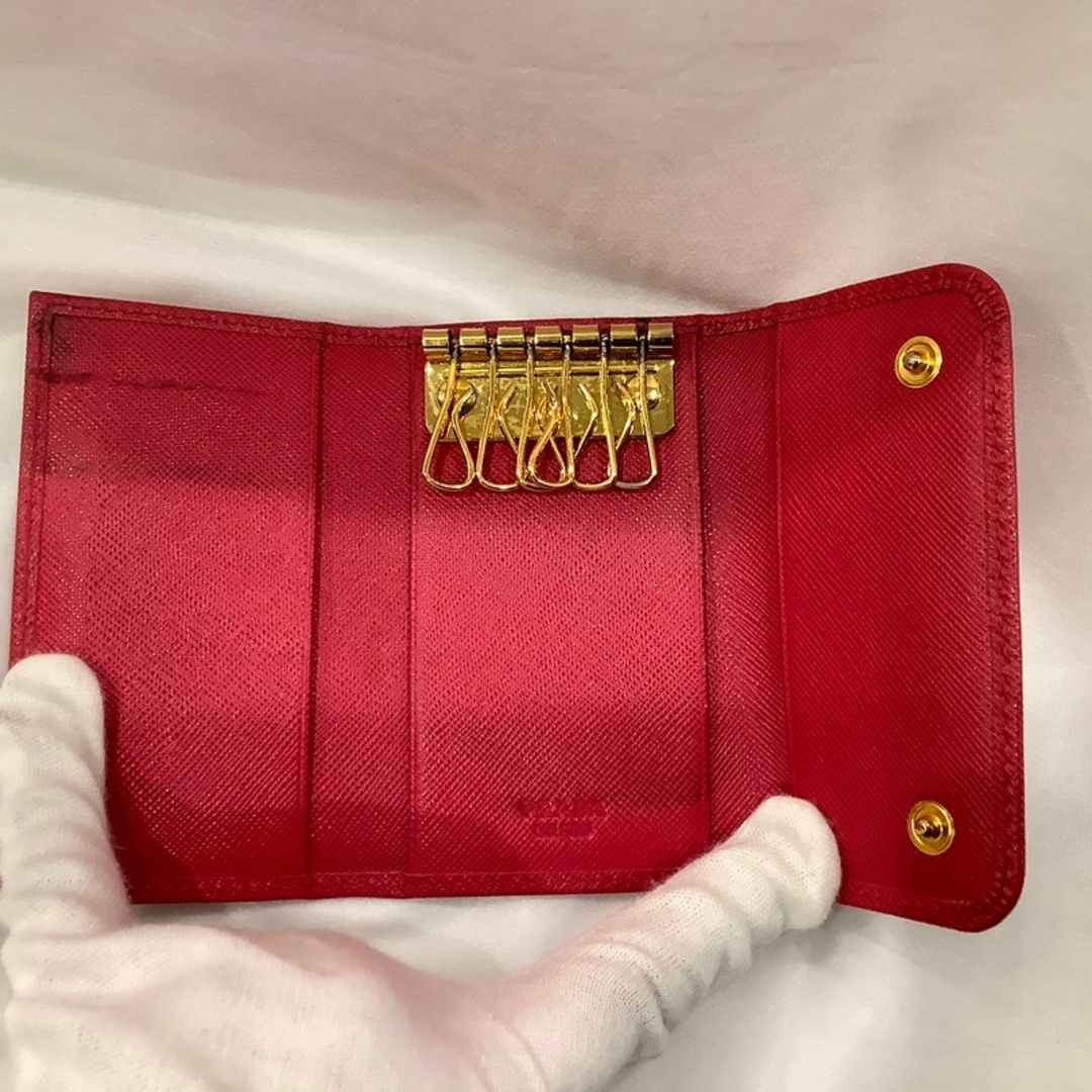 PRADA - PRADA プラダ 6連 キーケース 1PG222 ピンク PRADA - PRADA プラダ 6連 キーケース 1PG222 ピンク