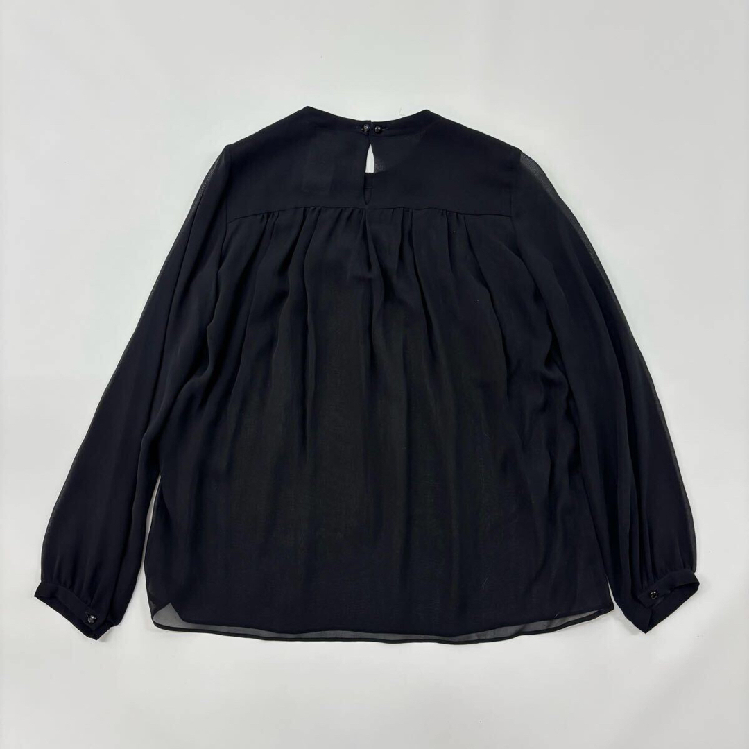 Max Mara - 良品 MAX MARA シルク シースルー ブラウス ギャザー Max Mara - 良品 MAX MARA シルク シースルー ブラウス ギャザー