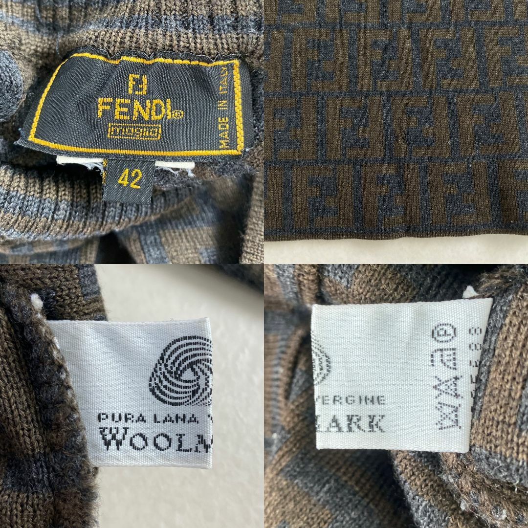 FENDI - フェンディ ニット FENDI タートルネック ズッカ柄 FENDI - フェンディ ニット FENDI タートルネック ズッカ柄