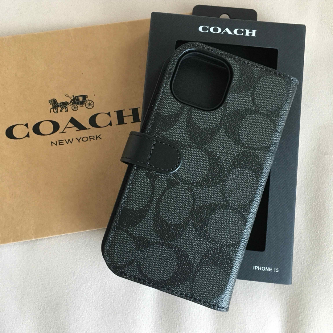 COACH - 新品 COACH コーチ レザー iPhone 15 ケース COACH - 新品 COACH コーチ レザー iPhone 15 ケース