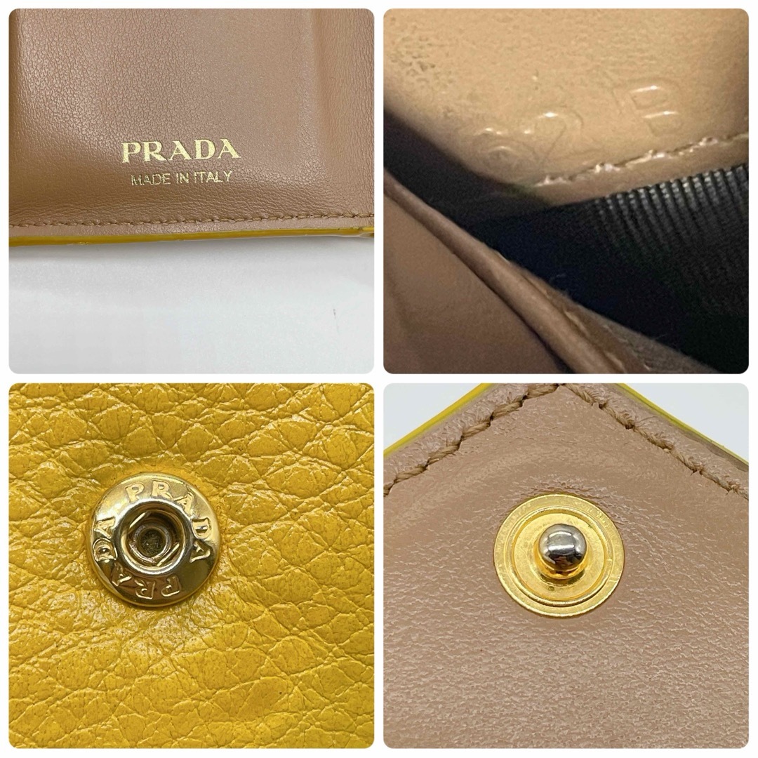 PRADA - PRADA プラダ 三つ折り財布 ペーパーミニウォレット PRADA - PRADA プラダ 三つ折り財布 ペーパーミニウォレット