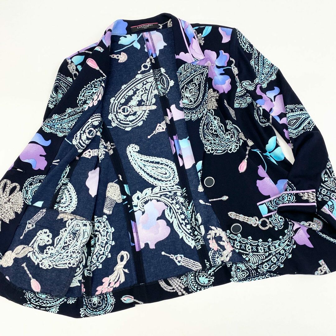 LEONARD - 40d28 LEONARD レオナール セットアップスカート 花柄 LEONARD - 40d28 LEONARD レオナール セットアップスカート 花柄