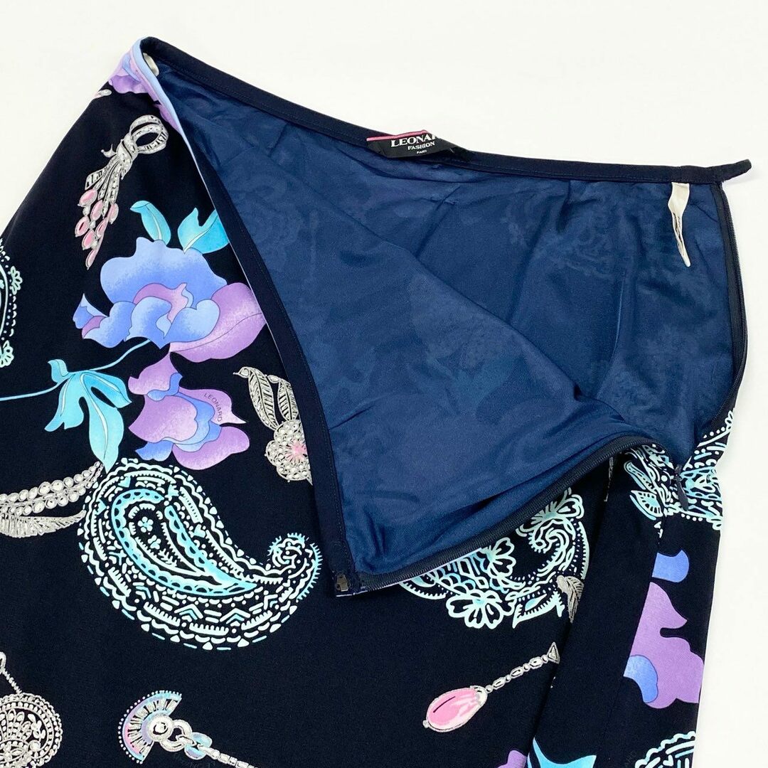 LEONARD - 40d28 LEONARD レオナール セットアップスカート 花柄 LEONARD - 40d28 LEONARD レオナール セットアップスカート 花柄