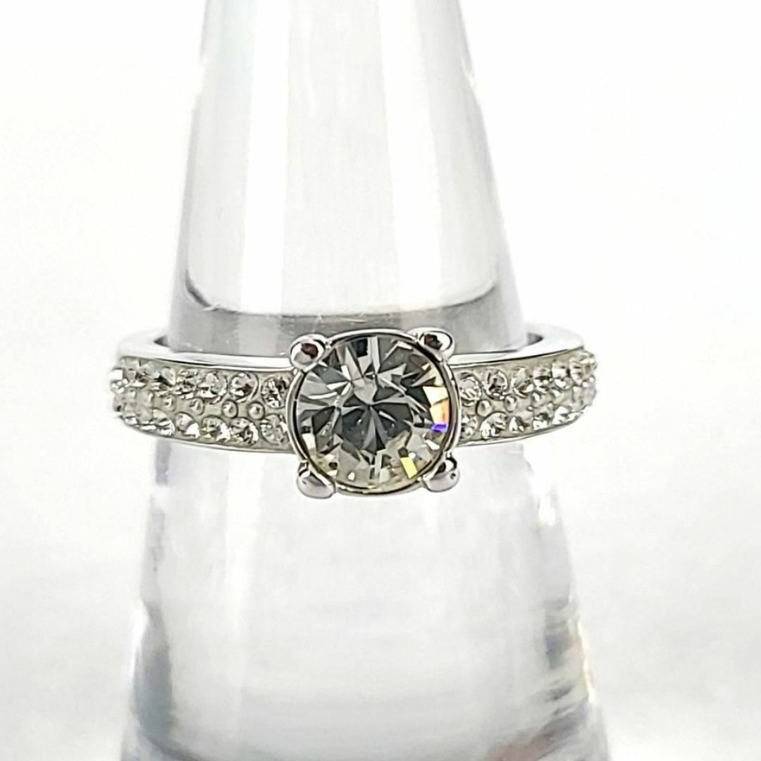 SWAROVSKI - ▽極美品▽スワロフスキー リング 1粒 パヴェ 55 約 SWAROVSKI - ▽極美品▽スワロフスキー リング 1粒 パヴェ 55 約