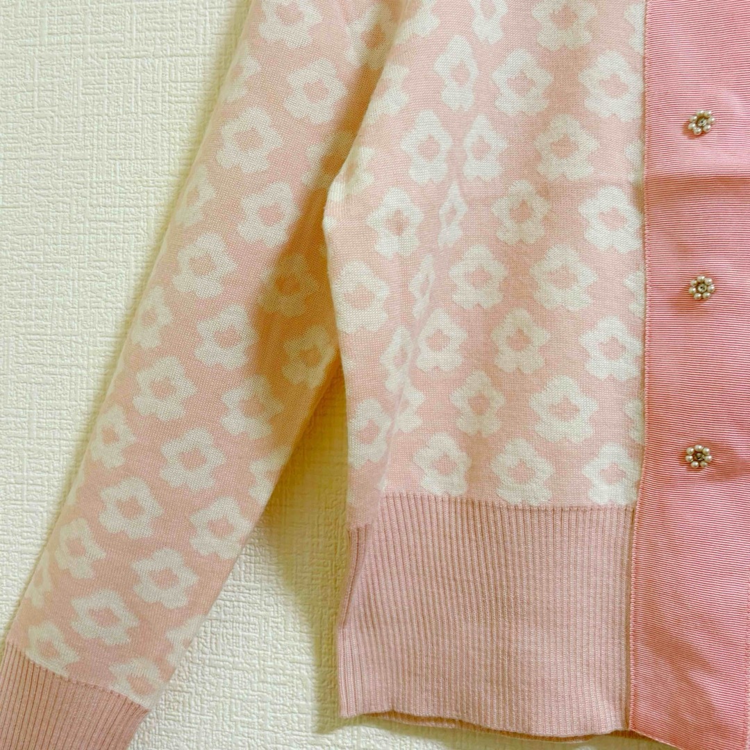 M'S GRACY - エムズグレイシー 花柄 ビジュー付 カーディガン 総 M'S GRACY - エムズグレイシー 花柄 ビジュー付 カーディガン 総