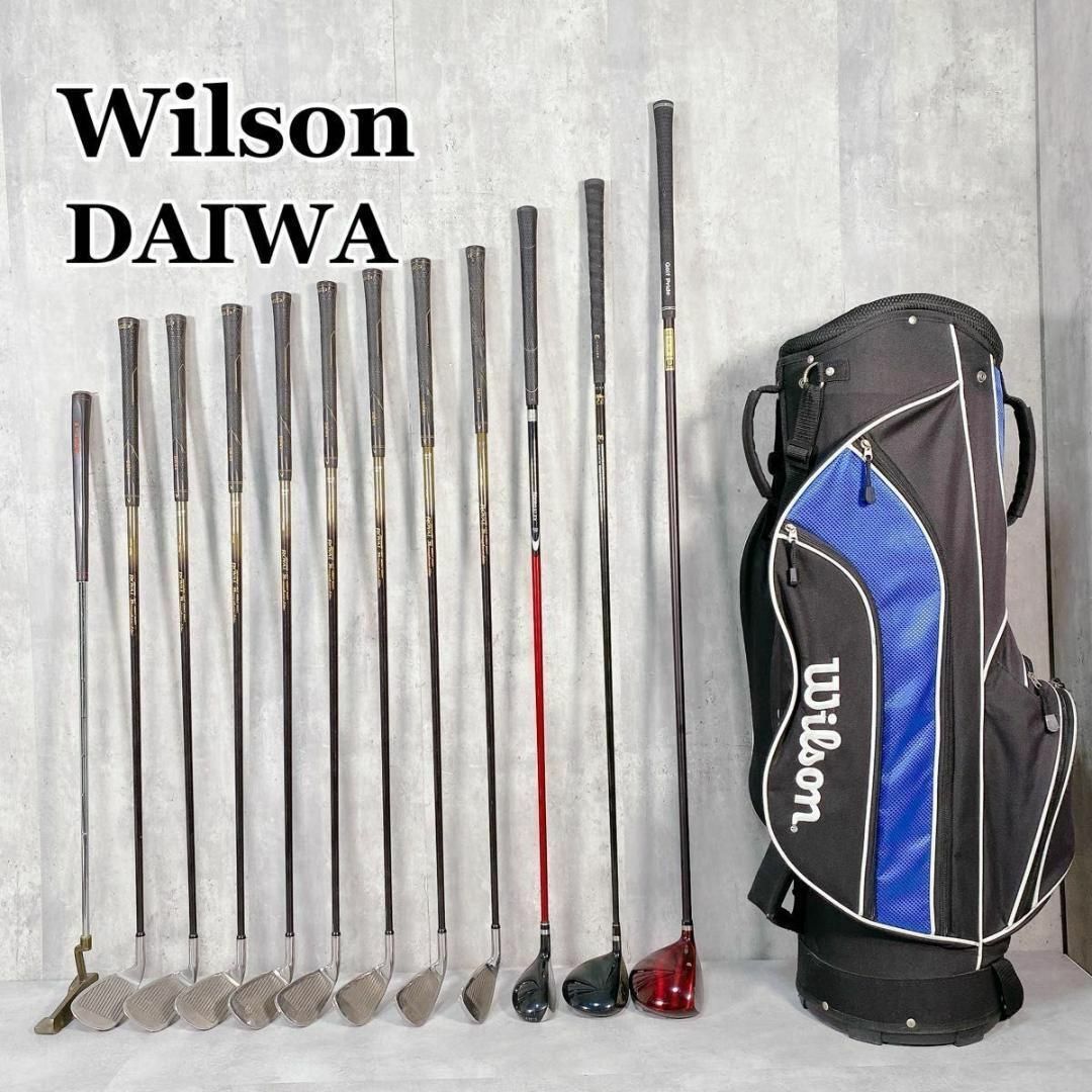 wilson - W399 Wilson DAIWA メンズ ゴルフ クラブセット 13点 wilson - W399 Wilson DAIWA メンズ ゴルフ クラブセット 13点