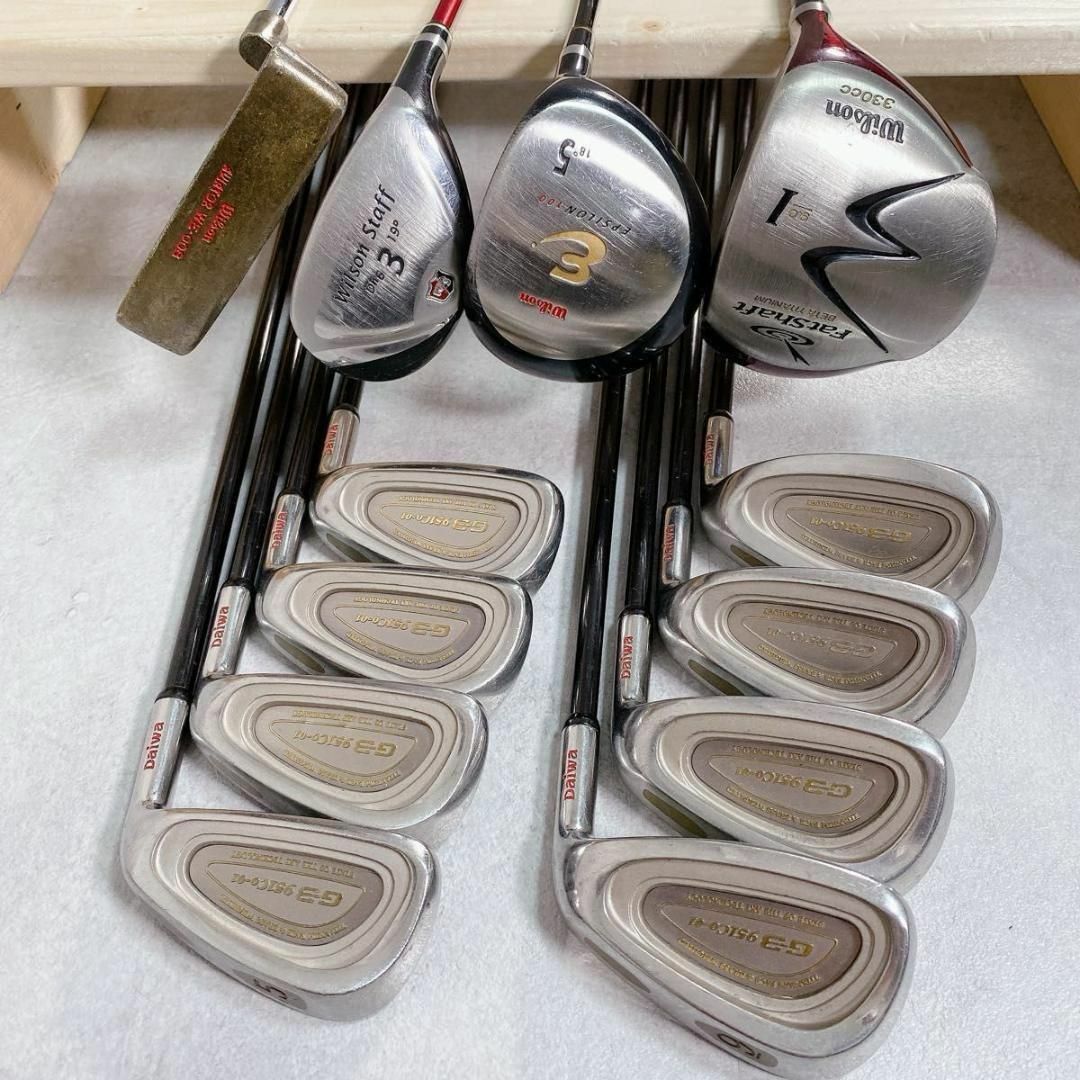 wilson - W399 Wilson DAIWA メンズ ゴルフ クラブセット 13点 wilson - W399 Wilson DAIWA メンズ ゴルフ クラブセット 13点