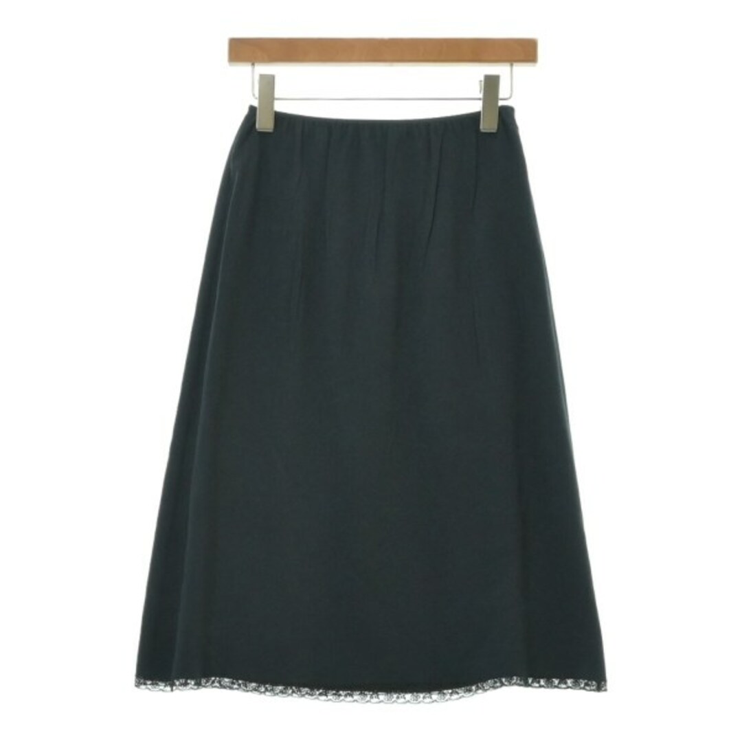 PRADA - PRADA プラダ ひざ丈スカート 36(XS位) 紺 【古着 PRADA - PRADA プラダ ひざ丈スカート 36(XS位) 紺 【古着