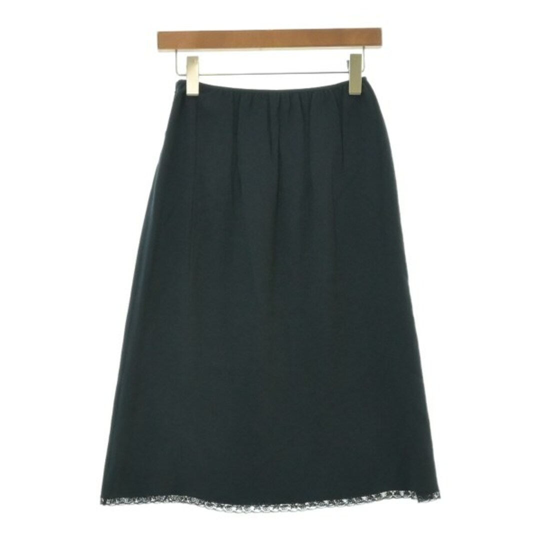 PRADA - PRADA プラダ ひざ丈スカート 36(XS位) 紺 【古着 PRADA - PRADA プラダ ひざ丈スカート 36(XS位) 紺 【古着