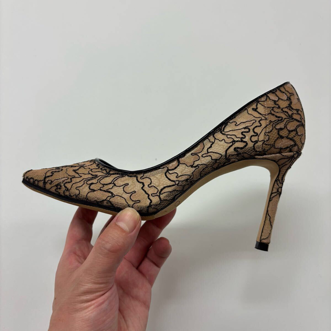 JIMMY CHOO - 良品 JIMMY CHOO レース ヒール パンプス サイズ JIMMY CHOO - 良品 JIMMY CHOO レース ヒール パンプス サイズ