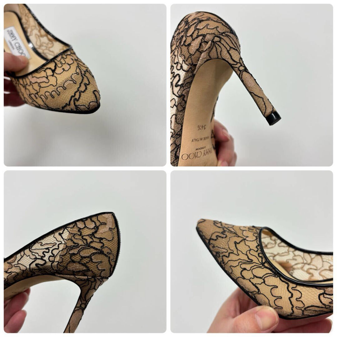 JIMMY CHOO - 良品 JIMMY CHOO レース ヒール パンプス サイズ JIMMY CHOO - 良品 JIMMY CHOO レース ヒール パンプス サイズ