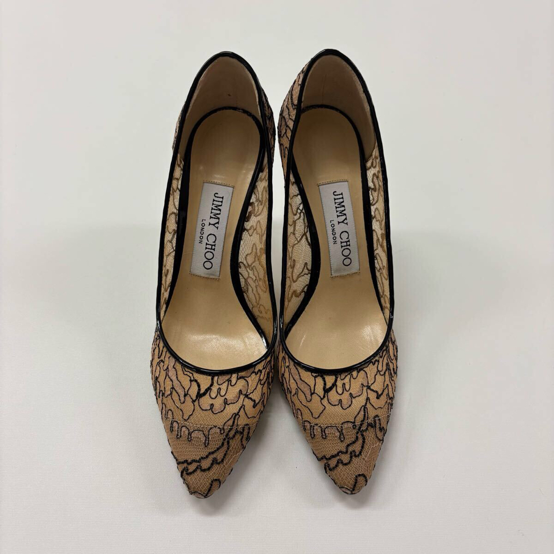 JIMMY CHOO - 良品 JIMMY CHOO レース ヒール パンプス サイズ JIMMY CHOO - 良品 JIMMY CHOO レース ヒール パンプス サイズ