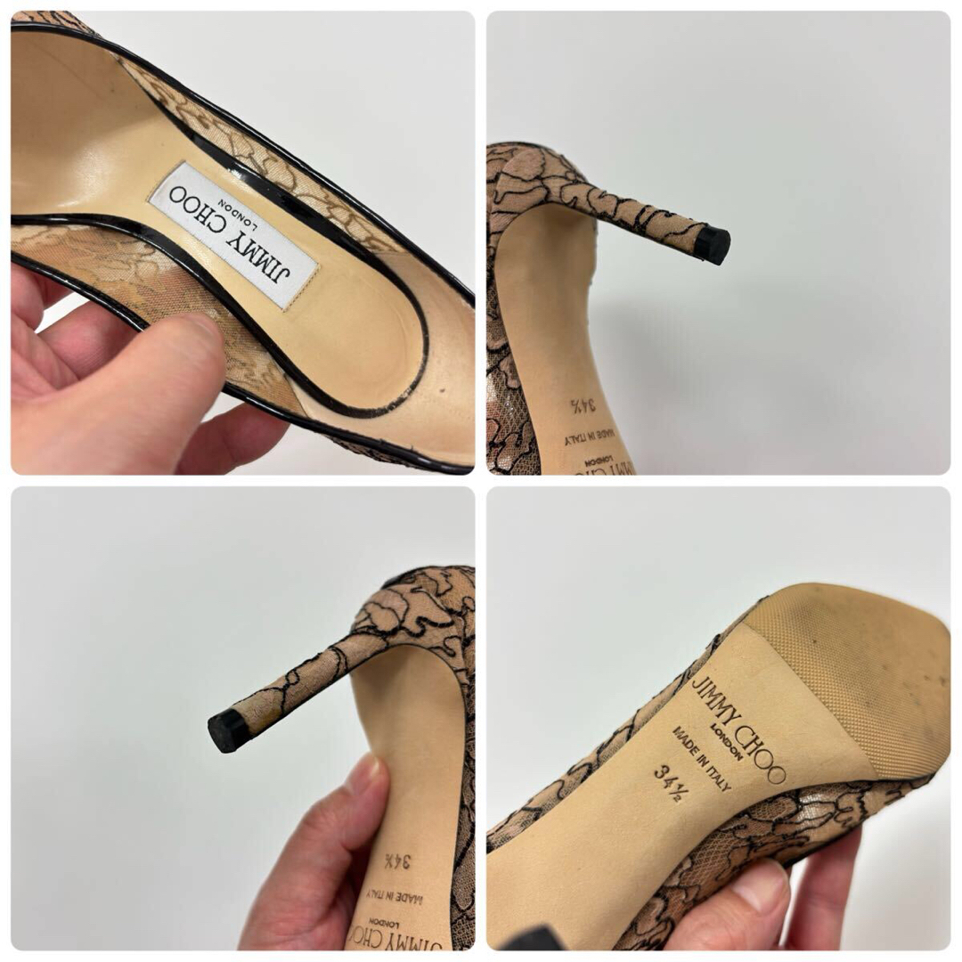 JIMMY CHOO - 良品 JIMMY CHOO レース ヒール パンプス サイズ JIMMY CHOO - 良品 JIMMY CHOO レース ヒール パンプス サイズ
