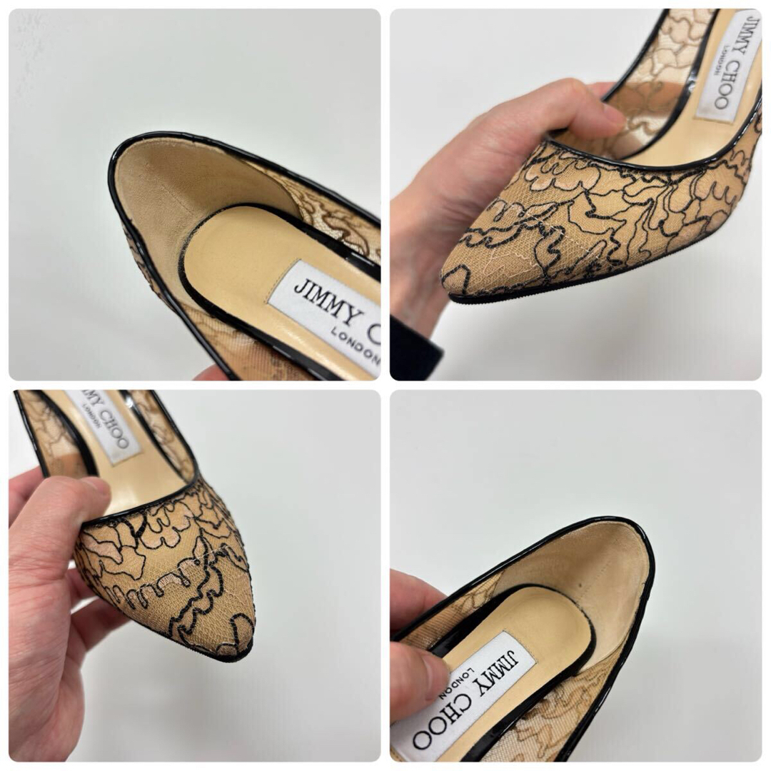 JIMMY CHOO - 良品 JIMMY CHOO レース ヒール パンプス サイズ JIMMY CHOO - 良品 JIMMY CHOO レース ヒール パンプス サイズ