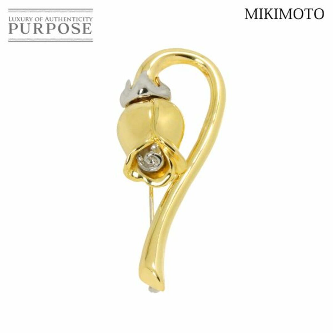 MIKIMOTO - ミキモト MIKIMOTO ブローチ K18 YG WG イエロー MIKIMOTO - ミキモト MIKIMOTO ブローチ K18 YG WG イエロー
