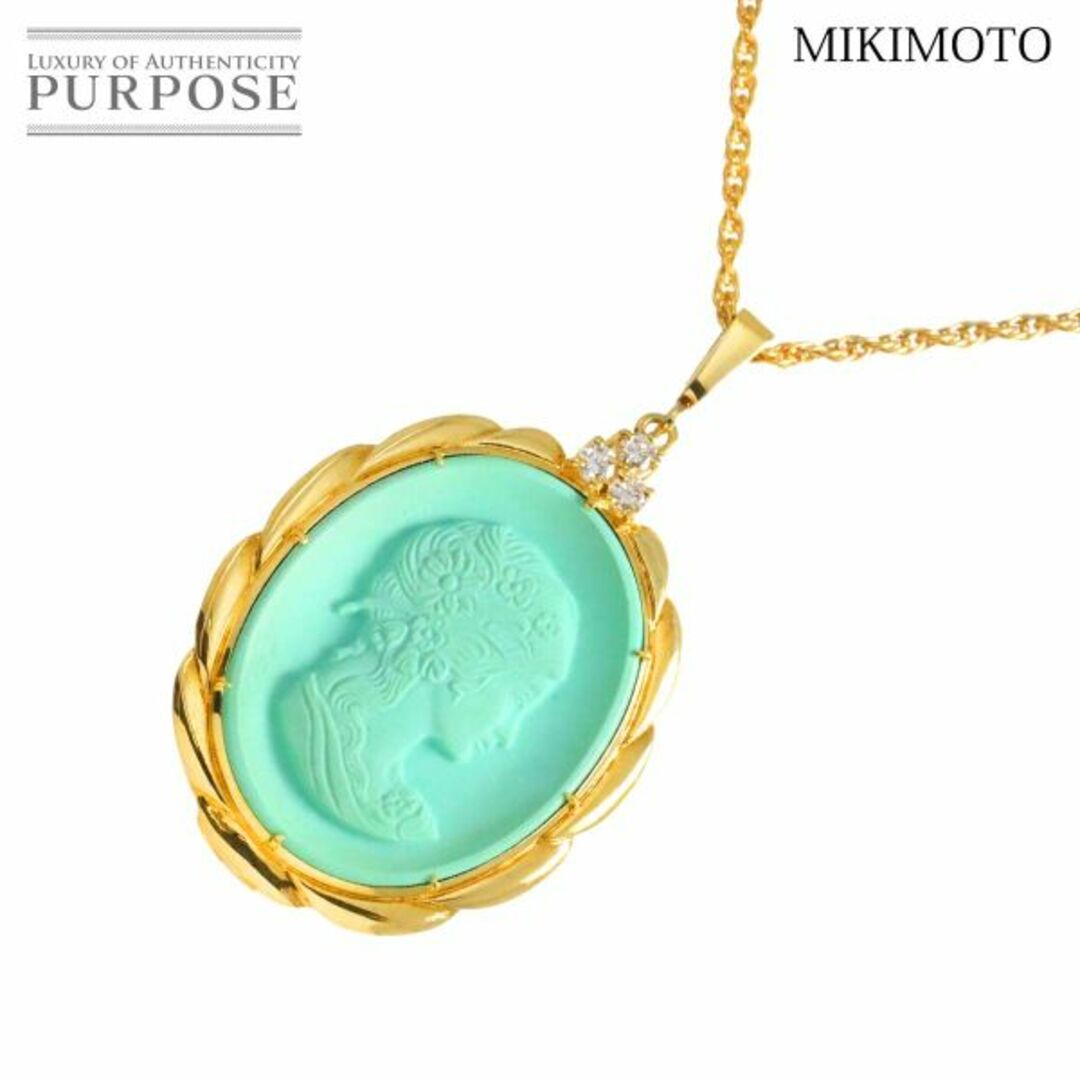 MIKIMOTO - ミキモト MIKIMOTO カメオ ダイヤ 0.09ct ネックレス MIKIMOTO - ミキモト MIKIMOTO カメオ ダイヤ 0.09ct ネックレス