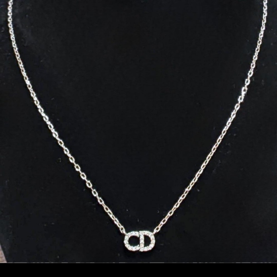 Dior - 【付属品セット♡】DIOR 定番 CDネックレス シルバーの Dior - 【付属品セット♡】DIOR 定番 CDネックレス シルバーの