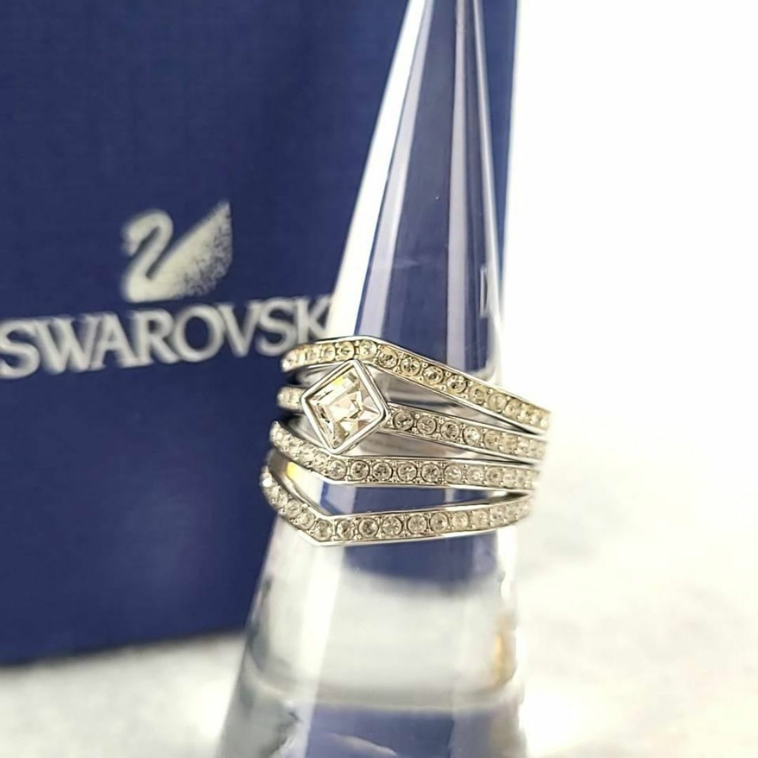 SWAROVSKI - ♪極美品♪スワロフスキー アルファリング 指輪 4連 SWAROVSKI - ♪極美品♪スワロフスキー アルファリング 指輪 4連