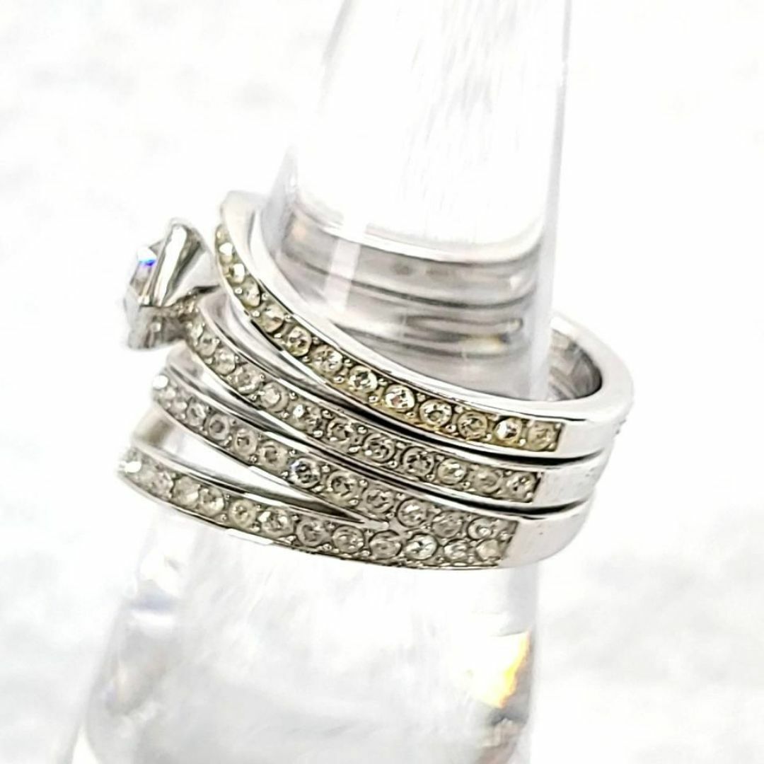 SWAROVSKI - ♪極美品♪スワロフスキー アルファリング 指輪 4連 SWAROVSKI - ♪極美品♪スワロフスキー アルファリング 指輪 4連