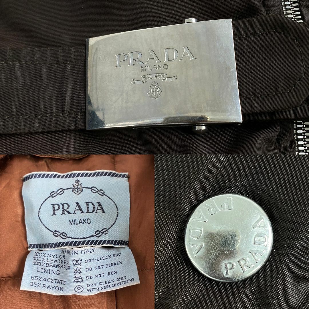 PRADA - プラダ ジャケット PRADA 激レア ナイロン レザー PRADA - プラダ ジャケット PRADA 激レア ナイロン レザー