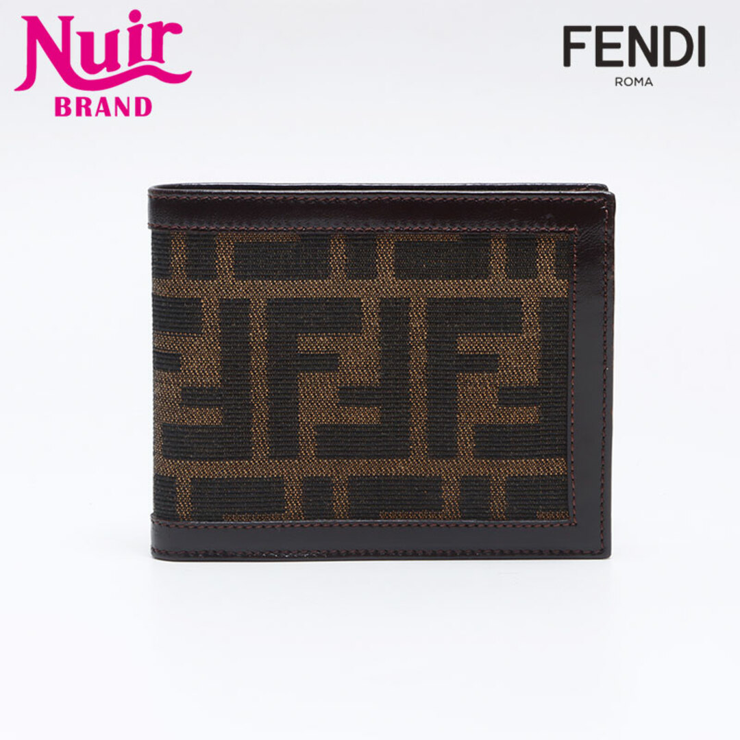 FENDI - フェンディ FENDI キャンバス ズッカ 二つ折り財布の FENDI - フェンディ FENDI キャンバス ズッカ 二つ折り財布の