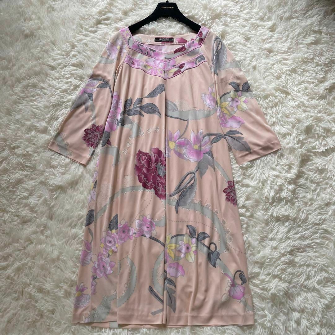 LEONARD - 新品 LEONARD カンカン素材 大きいサイズXL 膝丈 LEONARD - 新品 LEONARD カンカン素材 大きいサイズXL 膝丈