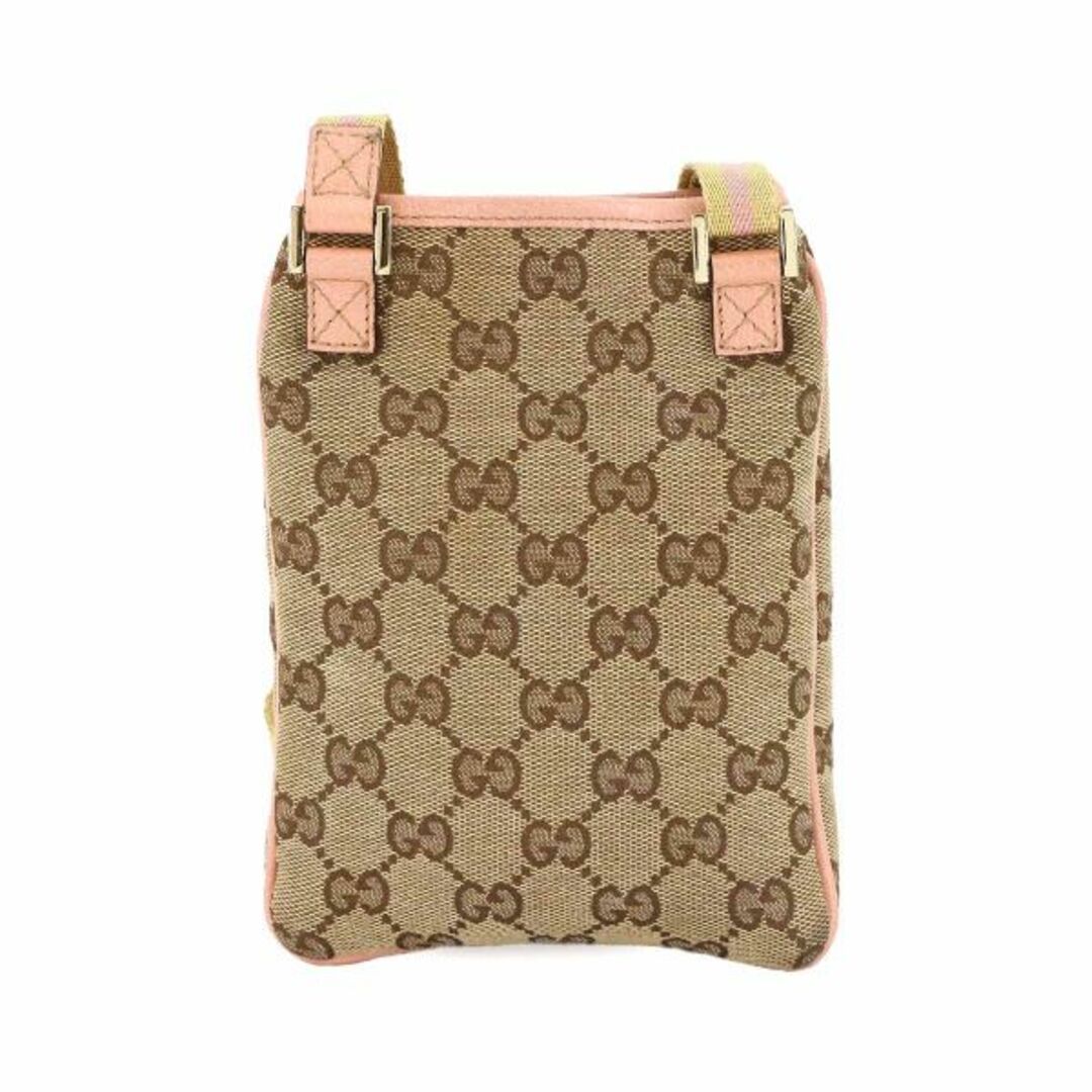 GUCCI - グッチ GUCCI GGキャンバス ショルダー バッグ レザー GUCCI - グッチ GUCCI GGキャンバス ショルダー バッグ レザー