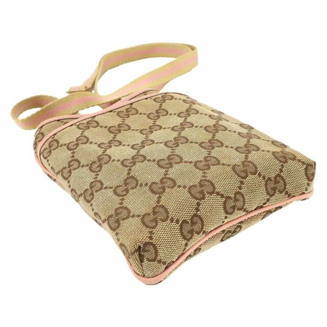 GUCCI - グッチ GUCCI GGキャンバス ショルダー バッグ レザー GUCCI - グッチ GUCCI GGキャンバス ショルダー バッグ レザー