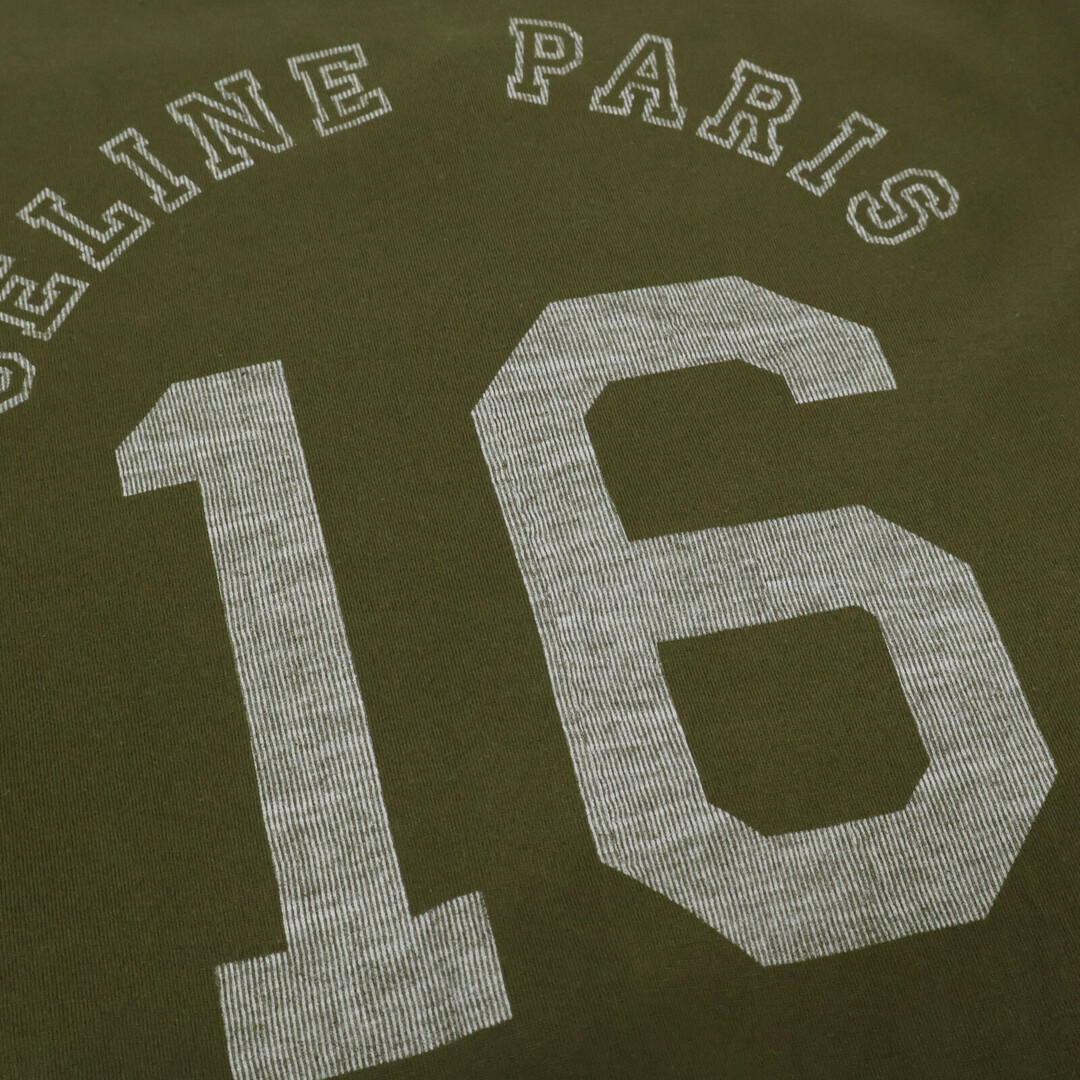 CELINE - セリーヌ カーキ ロゴ クルーネック Tシャツ Mの通販 by エコ CELINE - セリーヌ カーキ ロゴ クルーネック Tシャツ Mの通販 by エコ
