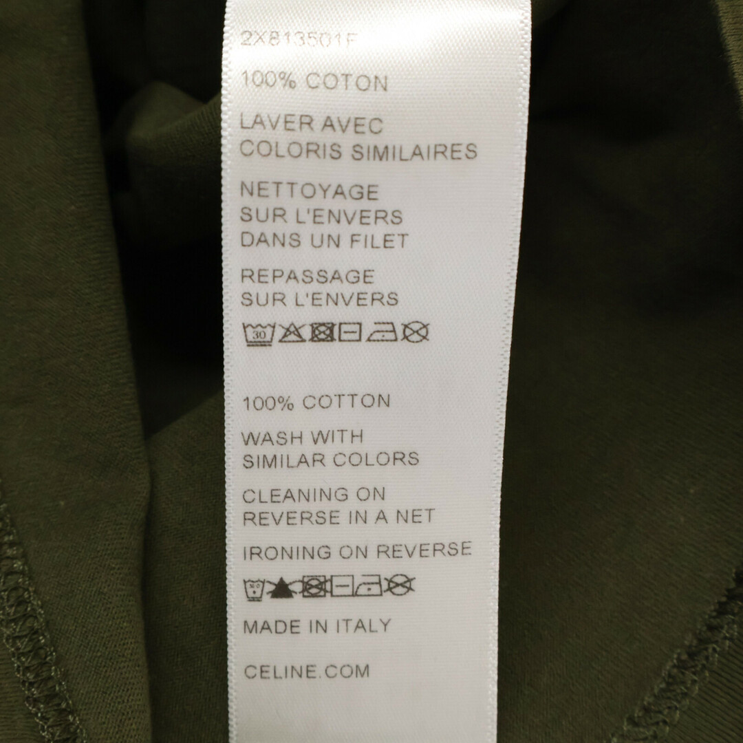 CELINE - セリーヌ カーキ ロゴ クルーネック Tシャツ Mの通販 by エコ CELINE - セリーヌ カーキ ロゴ クルーネック Tシャツ Mの通販 by エコ