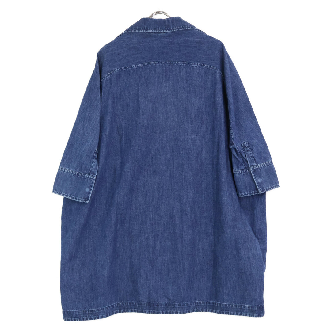 VALENTINO - ヴァレンティノ XB3DB011433 ブルー コットン Vチャーム オーバー VALENTINO - ヴァレンティノ XB3DB011433 ブルー コットン Vチャーム オーバー