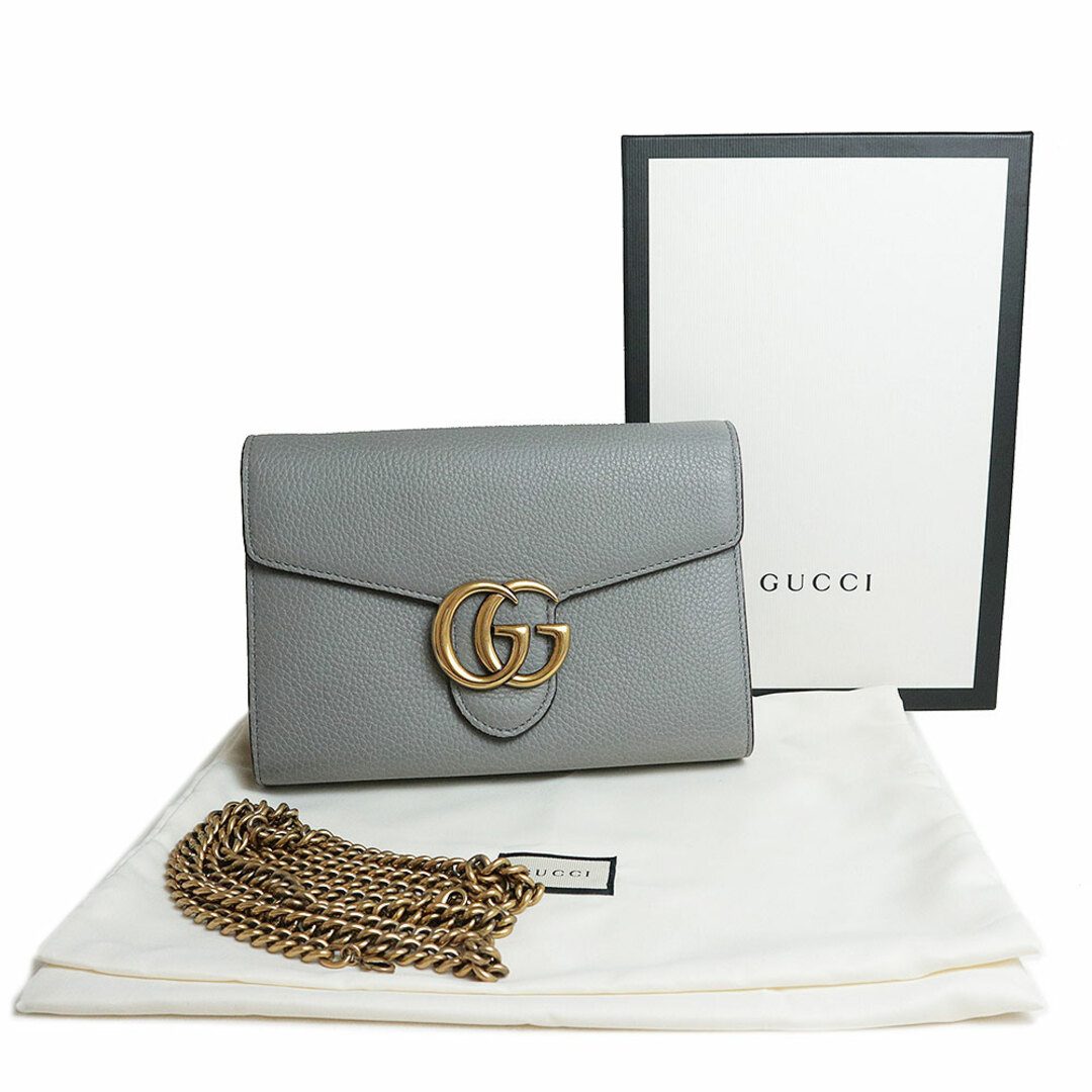GUCCI - グッチ GGマーモント チェーンウォレット 長財布 GUCCI - グッチ GGマーモント チェーンウォレット 長財布