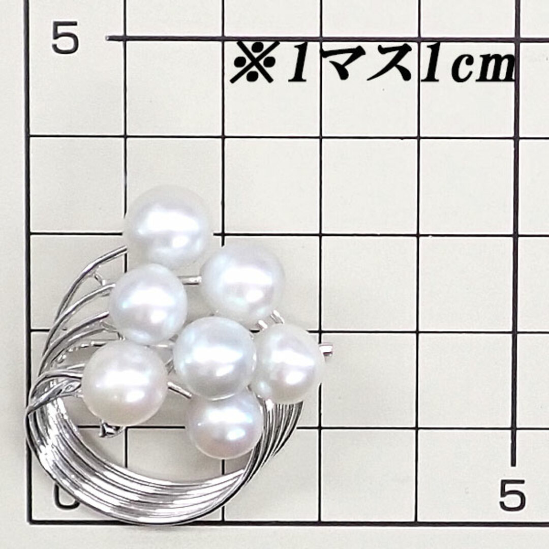 MIKIMOTO - ミキモト アコヤ真珠 ブローチ K14ホワイトゴールド MIKIMOTO - ミキモト アコヤ真珠 ブローチ K14ホワイトゴールド