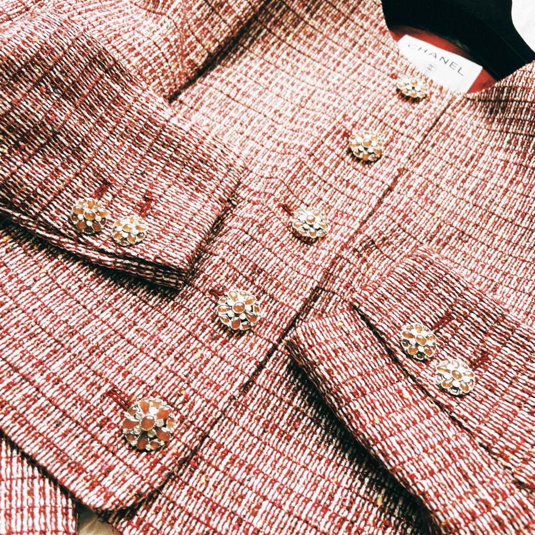 CHANEL - 極美品 CHANELシャネル ツイード グリポア ツイード CHANEL - 極美品 CHANELシャネル ツイード グリポア ツイード