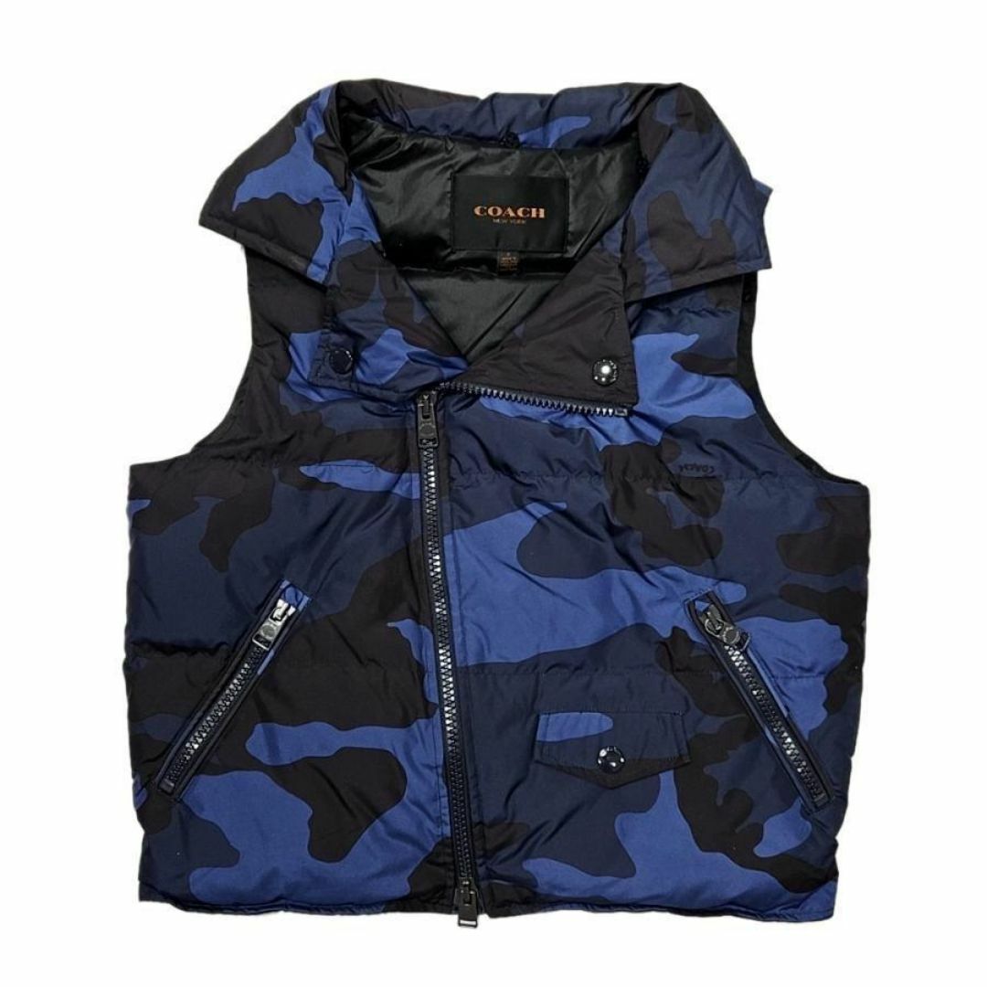 COACH - コーチ COACH ダウンベスト ライダース S 青 10 COACH - コーチ COACH ダウンベスト ライダース S 青 10