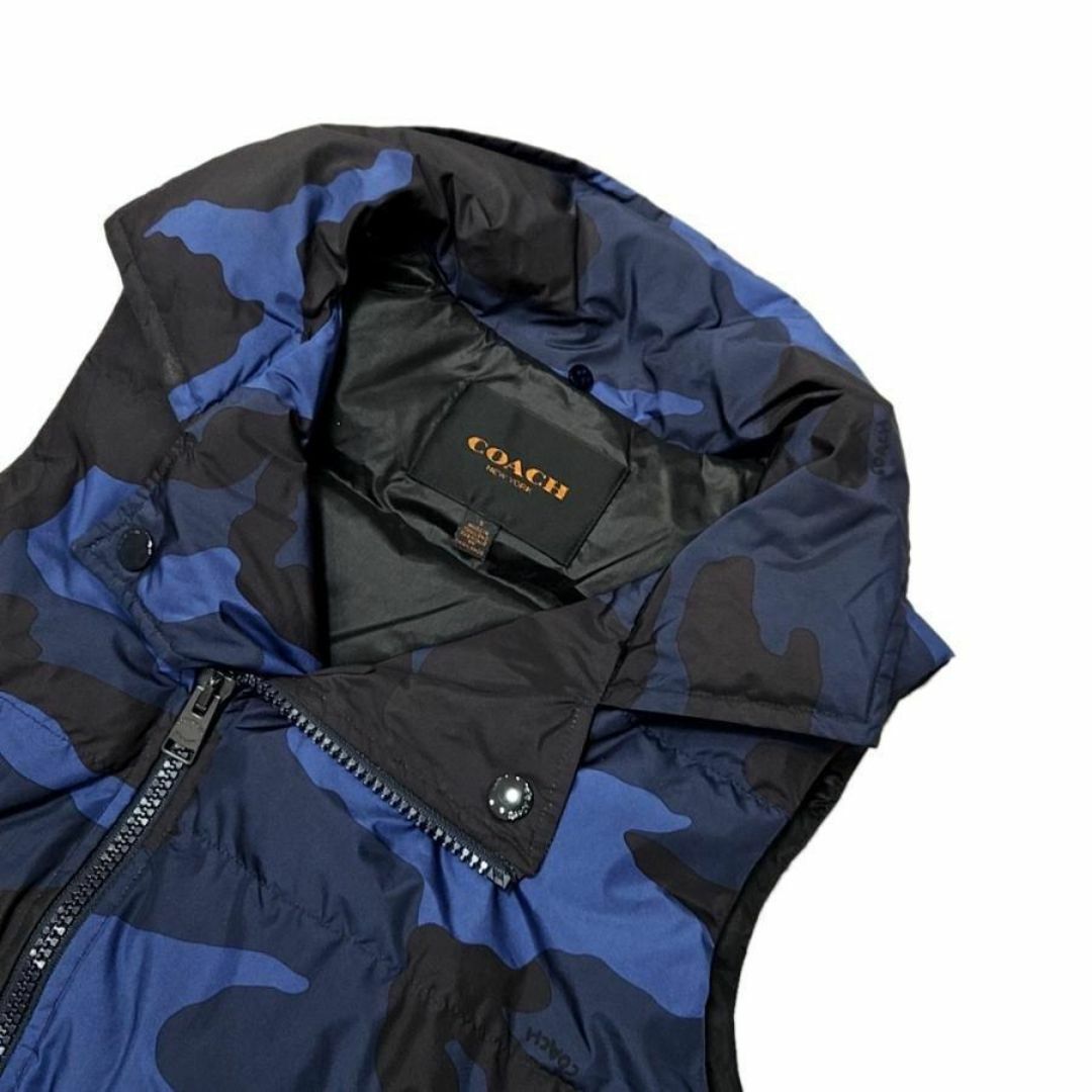 COACH - コーチ COACH ダウンベスト ライダース S 青 10 COACH - コーチ COACH ダウンベスト ライダース S 青 10