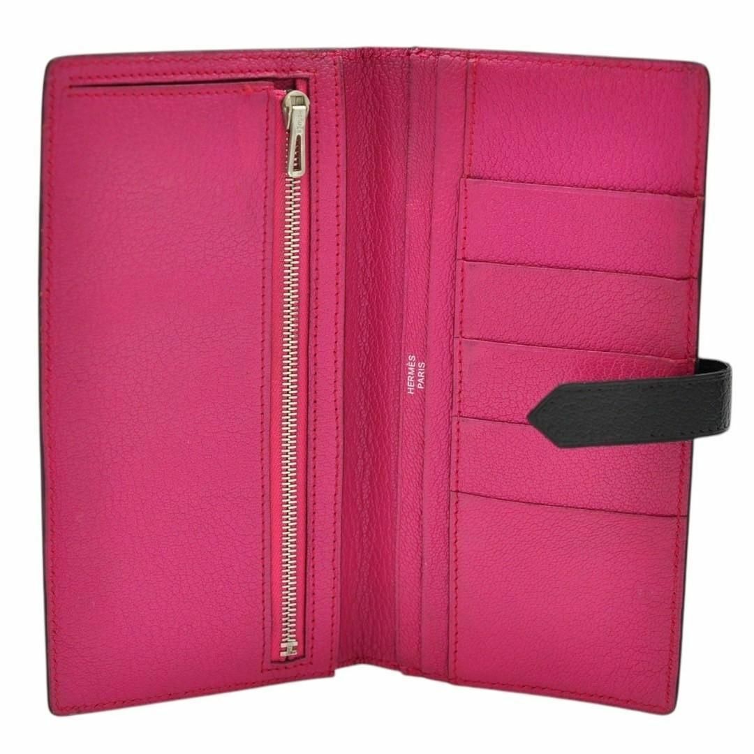 HERMES - HERMES 美品 ベアン シェーブル バイカラー 長財布 □L HERMES - HERMES 美品 ベアン シェーブル バイカラー 長財布 □L