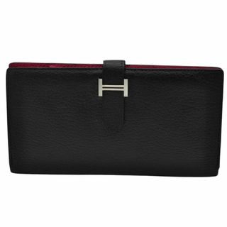 HERMES - HERMES 美品 ベアン シェーブル バイカラー 長財布 □L HERMES - HERMES 美品 ベアン シェーブル バイカラー 長財布 □L