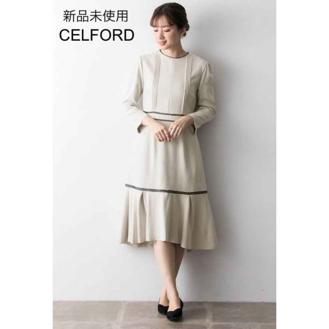 CELFORD - 未使用♢CELFORD レース切替ワンピースの通販 by CELFORD - 未使用♢CELFORD レース切替ワンピースの通販 by