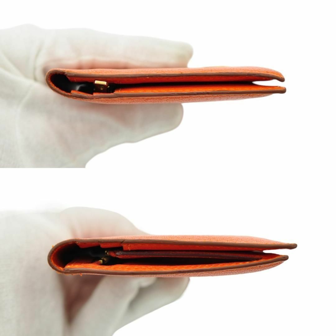 HERMES - HERMES 美品 ベアン シェーブル オレンジ 長財布 □H HERMES - HERMES 美品 ベアン シェーブル オレンジ 長財布 □H