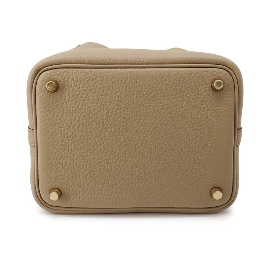 HERMES - エルメス ハンドバッグ ピコタンロックPM ベージュ HERMES - エルメス ハンドバッグ ピコタンロックPM ベージュ