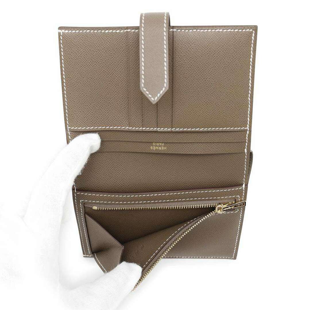 HERMES - エルメス 二つ折り財布 ベアンコンパクト エトゥープ HERMES - エルメス 二つ折り財布 ベアンコンパクト エトゥープ