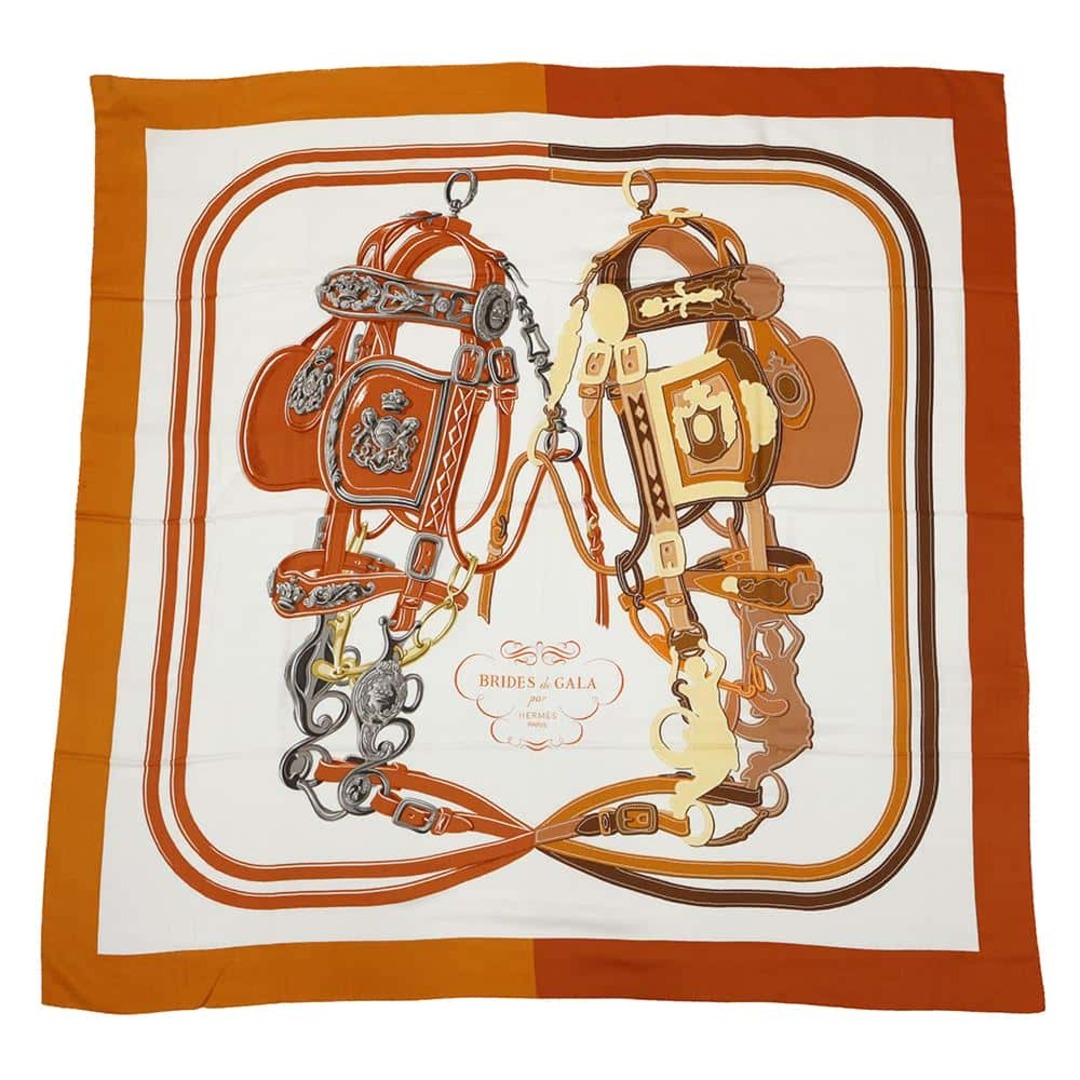 HERMES - エルメス ストール カレ140 カレジェアン ブリッド HERMES - エルメス ストール カレ140 カレジェアン ブリッド