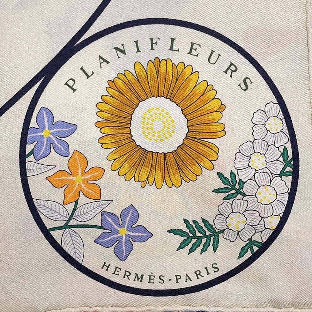 HERMES - エルメス スカーフ カレ90 プラニフルール Planifleurs HERMES - エルメス スカーフ カレ90 プラニフルール Planifleurs