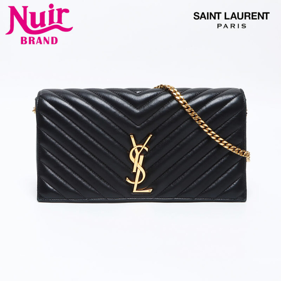 SAINT LAURENT - イヴ・サンローラン YSL ステッチ ソフトレザー SAINT LAURENT - イヴ・サンローラン YSL ステッチ ソフトレザー